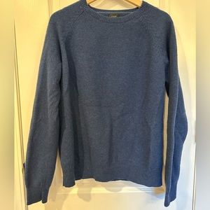 J. Crew Men’s navy 100% lambs wool sweater size XL Tall